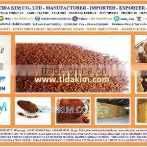 SPRAY DRIED INSTANT COFFEE 100%-FREEZE AGGLOMERATED ARABICA ROBUSTA VIETNAM SOLUBLE COFFEE - ROASTED COFFEE TIDA KIM OEM thumbnail-6