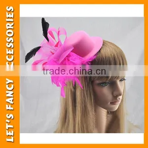PGHD0660 Mini Feather Hat Hair Clips Hair Accessory thumbnail-3