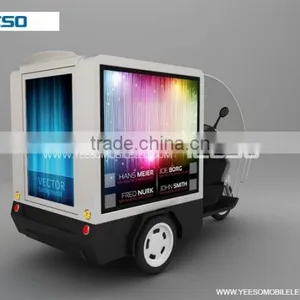 Factory Made Advertising Wheeler With Scrolling Lightbox or LED Screen: M1 thumbnail-2