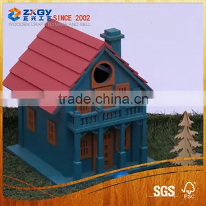Top Quality With Good Price Handmade Wooden Decorative Bird House thumbnail-1