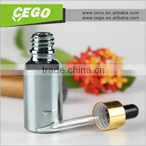 e Liquid Label Printing Gold Silver Plated Dropper Bottle With Paper Box thumbnail-1