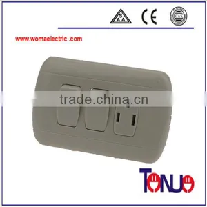 Venezuela Style 2 Gang 3 Pin Wall Switch Socket thumbnail-1