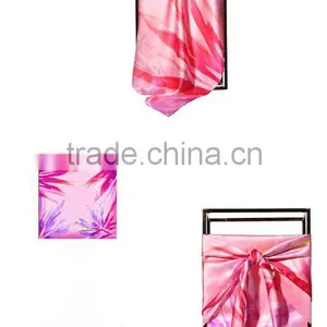 100% Silk Satin Fabric Table Print Silk Scarf/scarves/ Kerchief /headband/hijab thumbnail-3