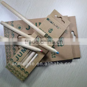 7" Jumbo Size Triangular Shape High Quality 5.0mm Color Lead Natural Wood Colored Pencil thumbnail-1