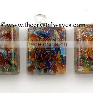 Chakra Orgone Square Shape Pendants thumbnail-1