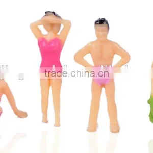 Model Swimming Figure, Scale Plastic Swimming Figure for 1/150, Plastic Mini Human Figures, Plastic 3d Swimming Figure thumbnail-3