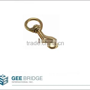 1801173 Solid Brass Swivel Eye Safety Snap Spring Carabiner Hook thumbnail-1