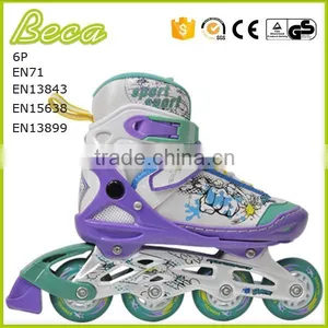 Wholesale Adjustable Purple Cartoon Girls Stitching Cap Flashing Roller Skate Quality Choice thumbnail-1