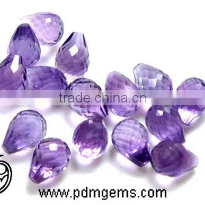 Amethyst Teardrop Cut Faceted Lot For Silver Pendant From Wholesaler thumbnail-2