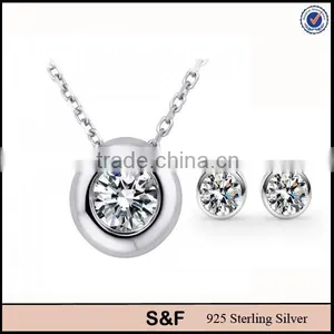 Handmade Jewelry China Wholesale 925 Silver Jewelry Set thumbnail-1