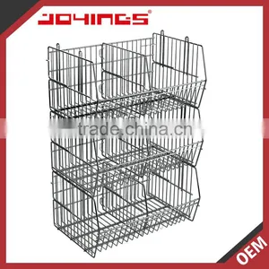Popular Assemble Adjustable Stackable Storage Metal Wire Basket thumbnail-1