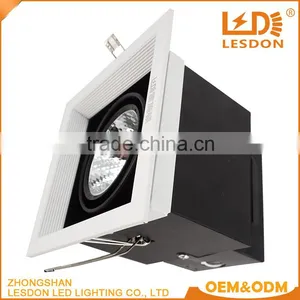 New Design Professional Dimbal Square 12w 15w Cob Led Grille Downlight thumbnail-4