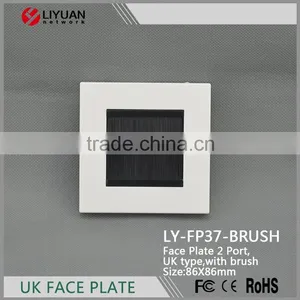 LY-FP37-BRUSH 86*86 Wall Brush Face Plate Standard Network Port Faceplate thumbnail-2