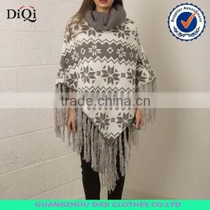 Wholesale Women Knit Poncho, Womens Knitting Pattern Poncho, Poncho Knitwear for Women thumbnail-1