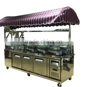 Mobile Hamburgers Carts Food Vending Truck Cart for Crepe Maker Sale thumbnail-5