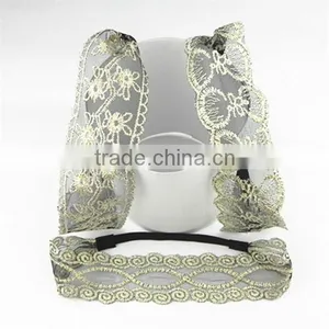 Good Wholesale Custom Textured Ribbon Headband With Stones thumbnail-1