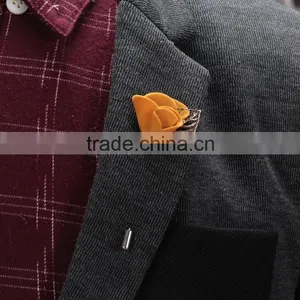 Wholesale Handmade Colorful Lapel Flower Pin/ Brooch Pin for Wedding Party Accessories thumbnail-6