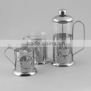 French Press Set Glass and Stainless Steel Tea Coffee Maker thumbnail-2