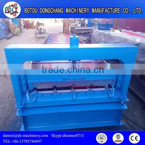 High-efficienyTrapezoidal Roof Tile Metal Making Roll Forming Machine thumbnail-1
