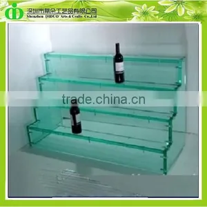 DDW-S026 Chinese Factory Directly Clear Green Color Perspex Wine Bottles Display Stand thumbnail-1