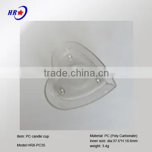 HRX-PC35 TRANSPARENT HEART CANDLE PLASTIC CONTAINER OF BEIJING thumbnail-1