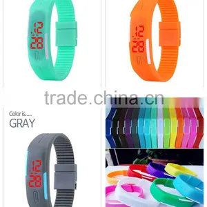 Promotion!!! Fashion Sport LED Watches Candy Color Silicone Rubber Touch Screen Digital Watches, Bracelet Wristwatch thumbnail-6