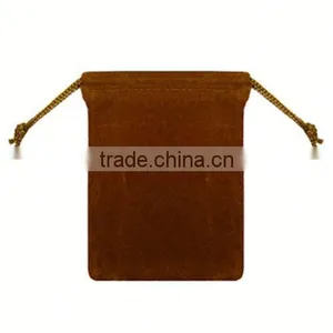 Custom Velvet Jewelry Pouch With Silver Screen Printed Logo thumbnail-1
