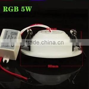 AC85-265V 24Color Downlight Bulb Lamp 5W/10W RGB LED Panel Light thumbnail-2