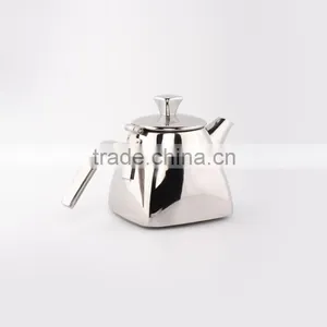 Stainless Steel 18/8 Mirror Finish Food Safety Round 300ml Small Tea Pot/water Kettle thumbnail-1