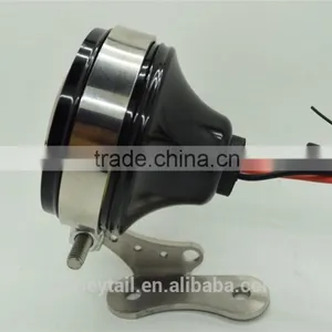 Black Round Red LED Tail Light Lamp for Harley Motorcycle Bobber Chopper 12V thumbnail-3