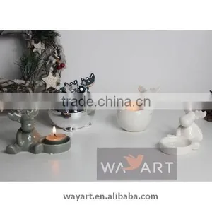 Unique Design Of Christmas Reindeer Candle Holders For Ceramic Christmas Decoration thumbnail-4