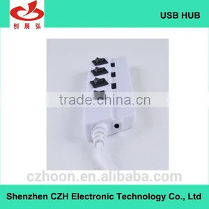 TOP Selling Products! 4-Port Usb 2.0 Hub With Individual On/off Power Switches and LED Indicators thumbnail-4