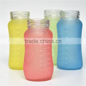 Color Change High Borosilicate Glass Feeding Bottle With Thermometer thumbnail-2