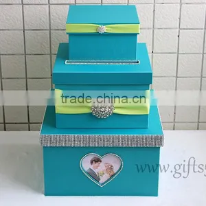 Handmade Blue Wedding Card Holder Made in China Wedding Card Box Supplier thumbnail-2