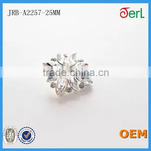 High Quality Crystal Flower Rhinestone Pearl Buttons For Wedding Supplies thumbnail-1