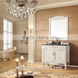 WTS-8422 No Include Faucet and Yes Include Countertop Classic Wood Bathroom Vanity thumbnail-5