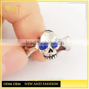 Jingli Jewelry Silve Color Blue Evil Eyes Skull Rings for Women (HS-113) thumbnail-1