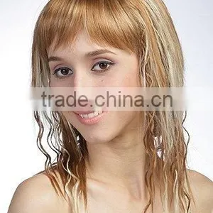 Wholesale Afro Curly Blonde Synthetic Hair Wigs for White Women thumbnail-2