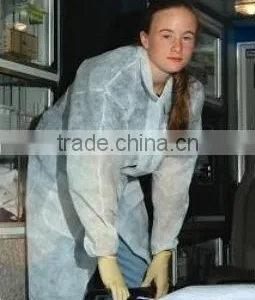 Disposable Nonwoven Lab Coat With Poacket thumbnail-1