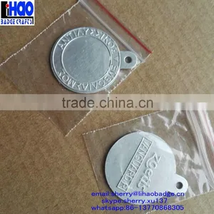 Cheap Custom Engrave Aluminum Badge Medal,double Size Embossed Aluminum Metal Tag thumbnail-4
