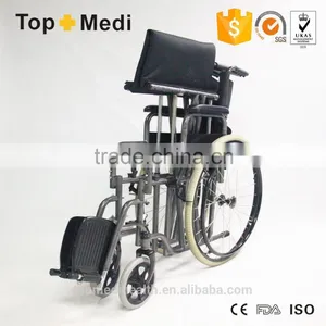 Powder Coating Disabled and Remote Steel Wheelchair thumbnail-2