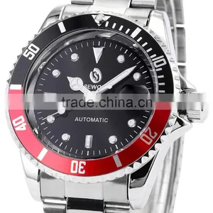 Luxury Red Stainless Steel Auto Date Automatic Mechanical Analog Watch thumbnail-1