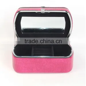 Wholesale Custom High-grade PU Leather Jewelry Box, Fashion Beautiful Make-up Box, Portable Storage Box thumbnail-2