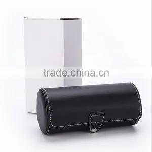 China Leather Factory Wholesale Custom Luxury Watch Box, Cylindrical Gift Box thumbnail-2