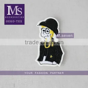 Funny Design Jeans Patches Custom Patch Sew on Patches Custom Embroidery Patch for School Uniform thumbnail-1