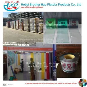 Double Ribbed Flexible Clear 4mm Thickness PVC Plastic Vinyl Strip Curtain Door Rolls thumbnail-5