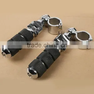 New Chrome Front Footrest Foot Pegs 30mm thumbnail-1