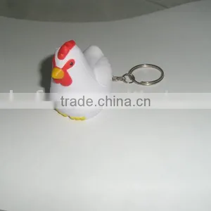 PU Foamed Antistress Chicken Key Chain thumbnail-1