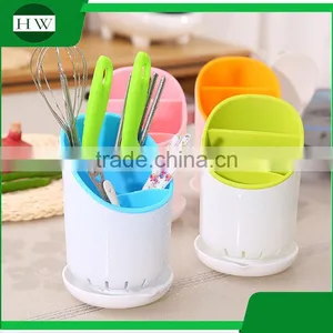 Kitchen Multipurpose Double Plastic Table Fork Knife Spoon Chopsticks Tableware Holder Storage Case Bin Container Box thumbnail-1