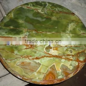 A GRADE DARK GREEN ONYX TABLE TOPS COLLECTION thumbnail-5
